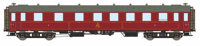 Dekas DK-876181 - H0 - Personenwagen AU 251, DSB, Ep. III